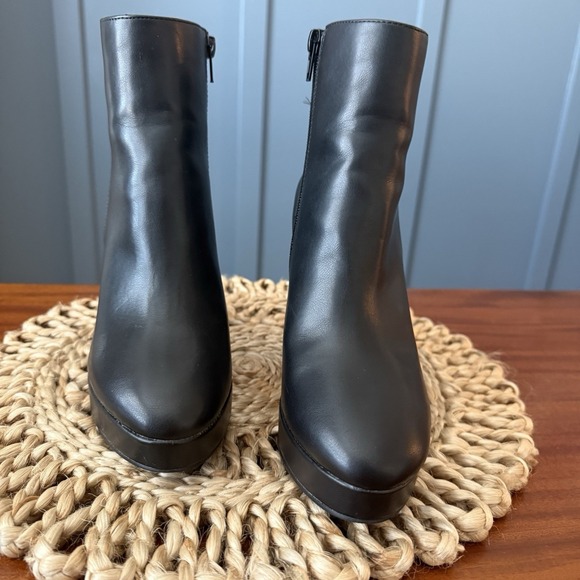 Madden Girl Platform Ankle Boots Women's 7 Black Moto Chunky Heel Goth Fairycore - Picture 3 of 16